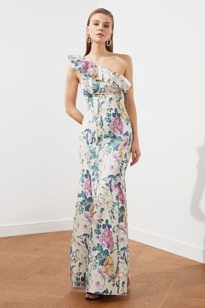 Rochie lunga cu imprimeu floral