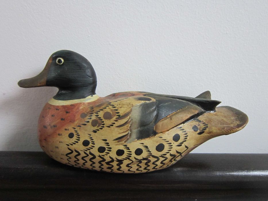 cadou rar Rata mandarina vintage lemn handmade Taiwan 1960