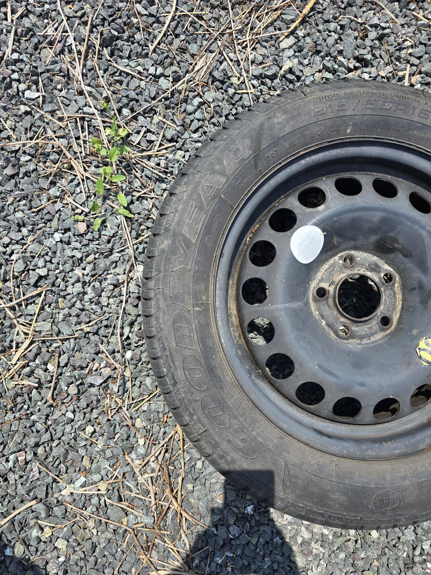 Roată de rezervă 16” – Jantă oțel + anvelopă Goodyear 215/55 R16
