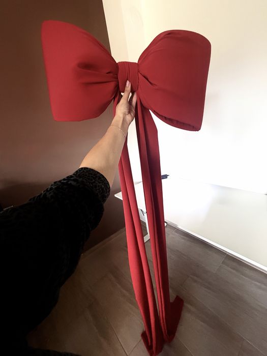 Коледна панделка, за врата, за елха, за декор. Украса за елха