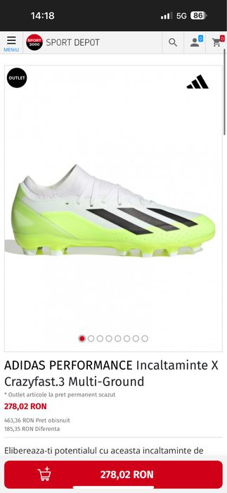 Ghete de fotbal adidas