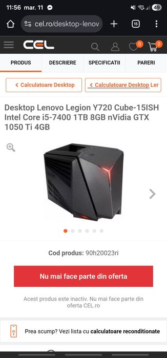 Vand calculator (Pc) Lenovo Legion + Periferice