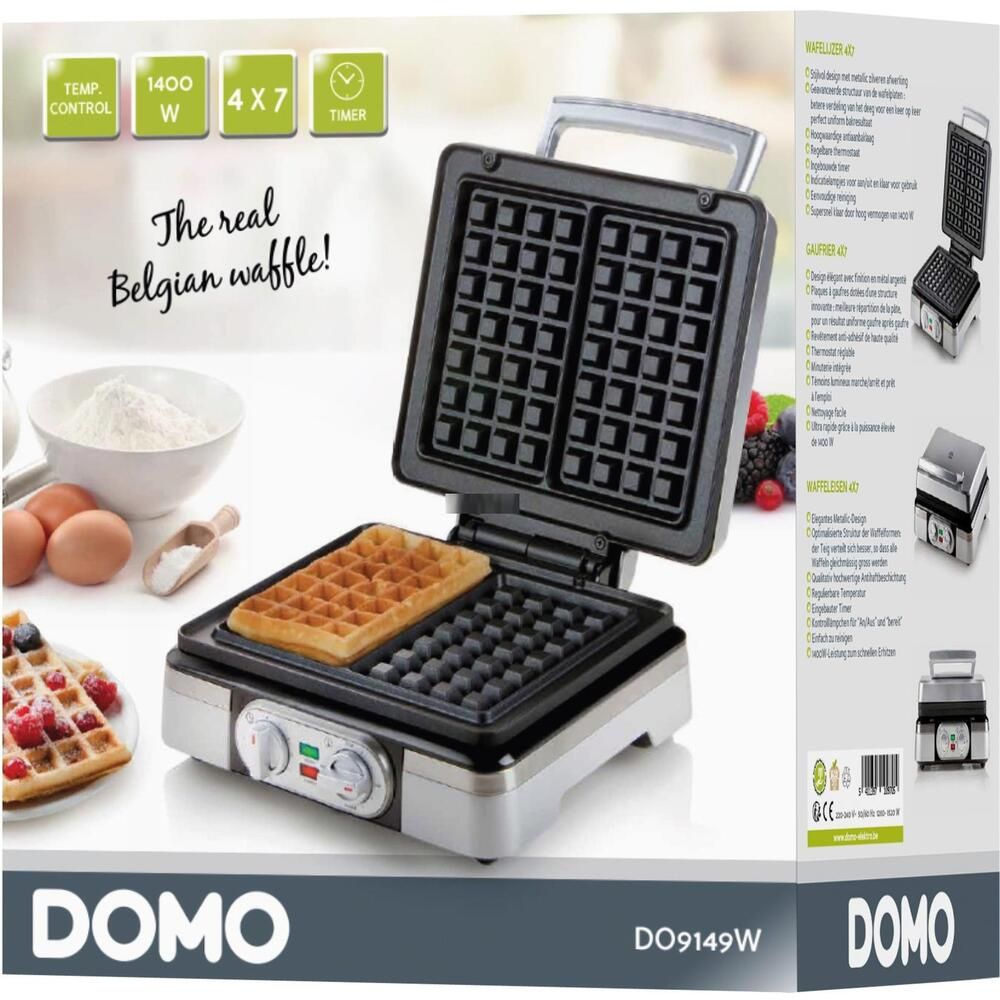 Висококачествен гофретник Domo DO9149W гофретник сребрист с таймер