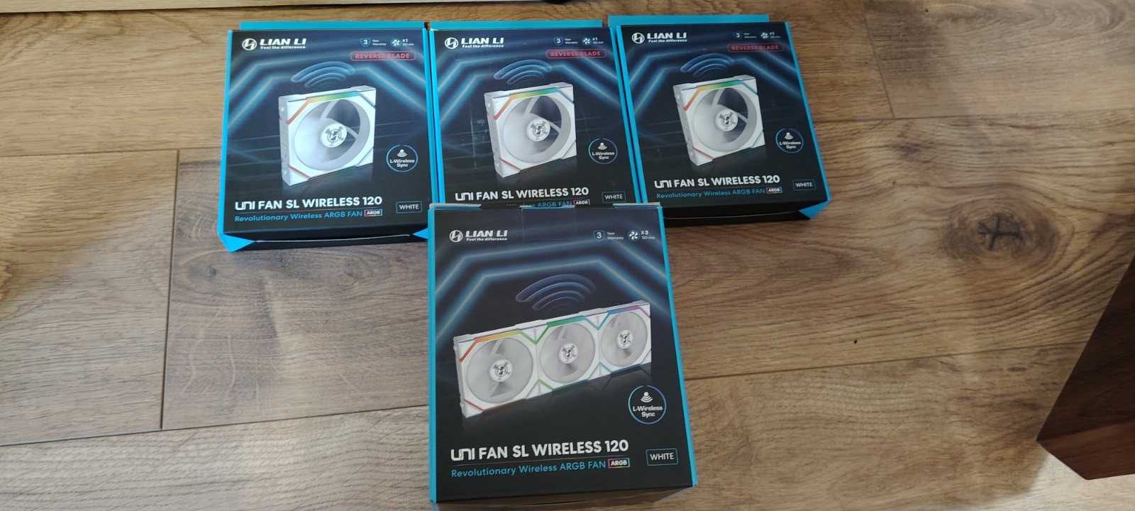 Вентилатори 6-броя Lian Li UNI FAN SL Wireless ARGB PWM - 120mm WHITE