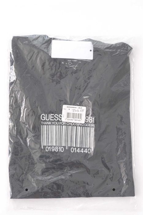 ПРОМО GUESS S,М и XXL размери-Оригинална черна тениска с баркод