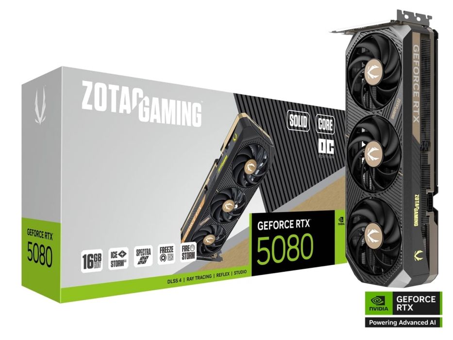 Видео карта ZOTAC RTX 5080 SOLID CORE OC
