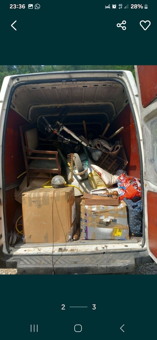 Transport .moloz. mobilă (debarasări)Vegetație. Preț-Evaluare la tel..