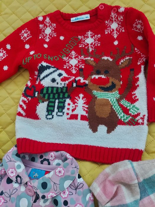 Rochițe fetite, pulover și vestuta,  mărimea 80, H&M