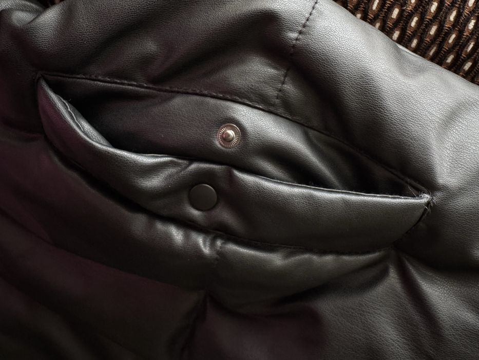 Vesta lunga de piele