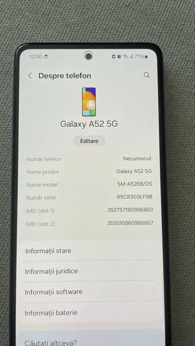 Vand Samsung A52 128GB