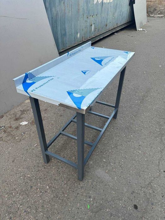 Стол производственный из нержавейки с металлическим каркас stol metal