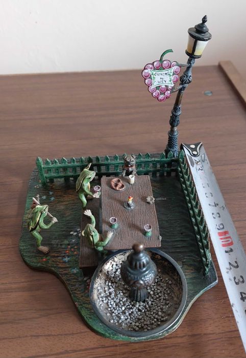 Статуэтка застолье. Миниатюра Венская бронза. Фигурки бронзовые