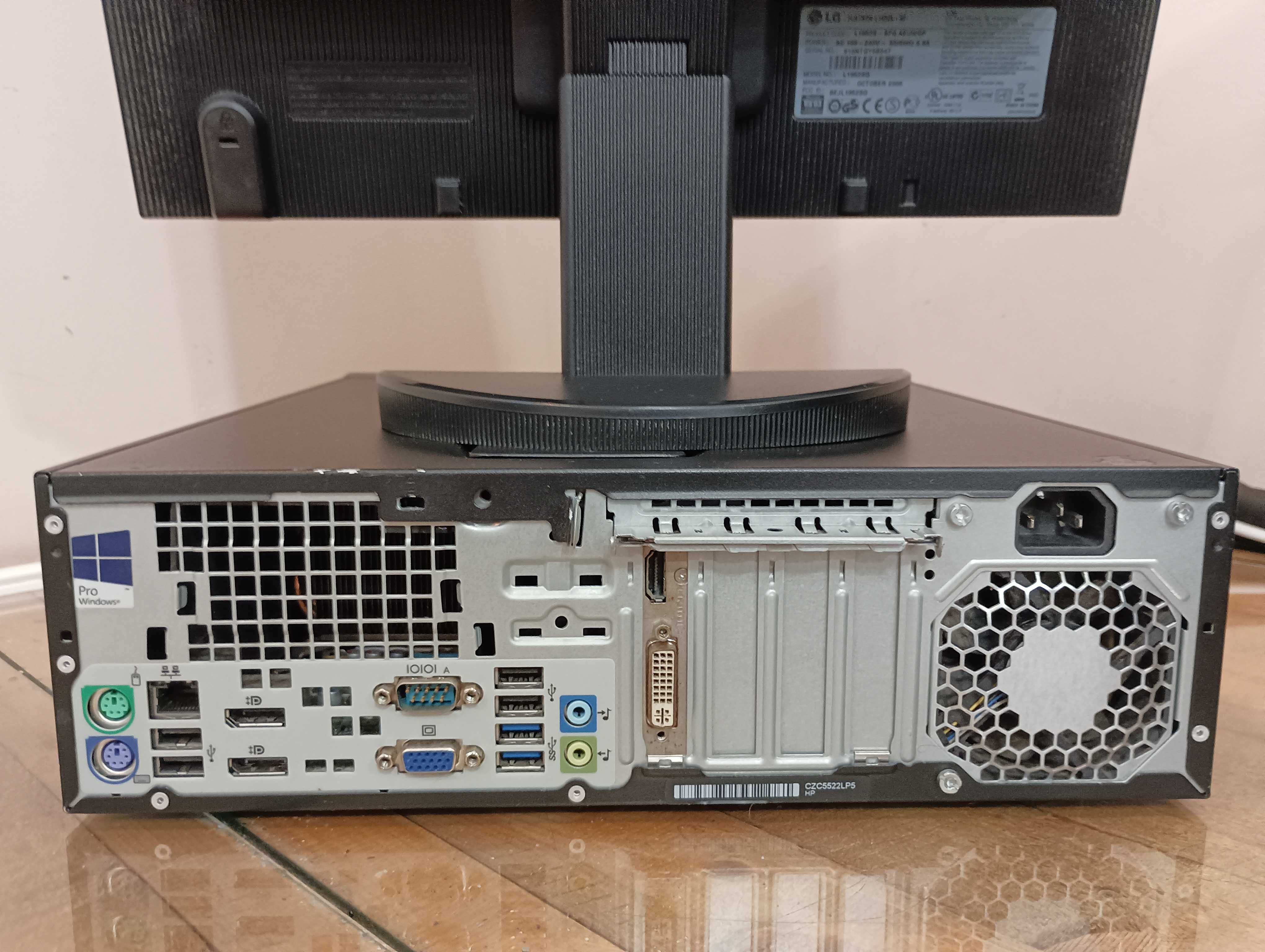 Компютър HP ProDesk G1 - Quad-Core i5 4590 +  монитор...