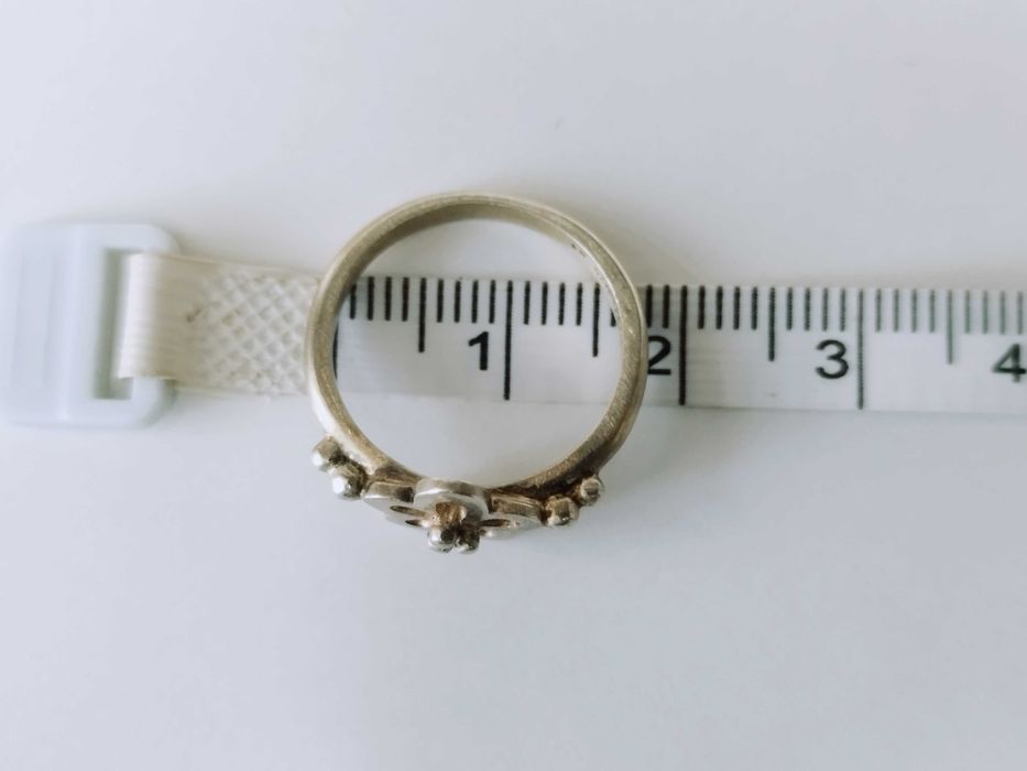Vechi inel argint 925 placat cu aur.