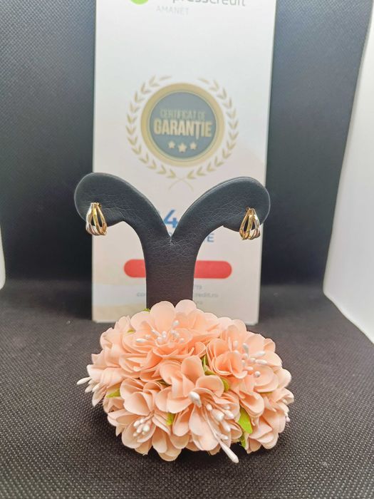 Cercei aur 14K 2.67g (Ag16 Moldova b31140) - Garantie 2 ani!