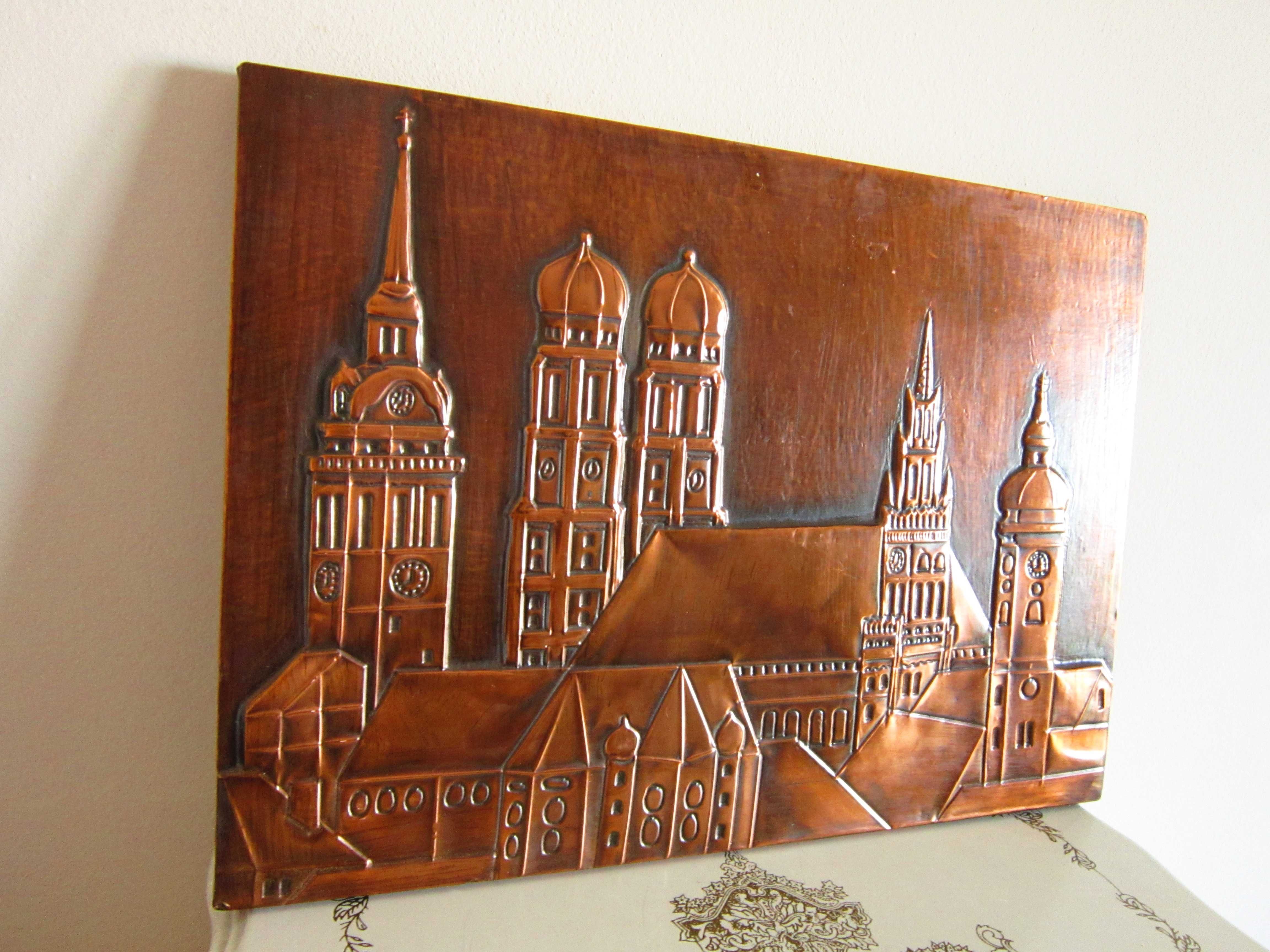 tablou Catedrale Germania handmade cupru pe lemn
