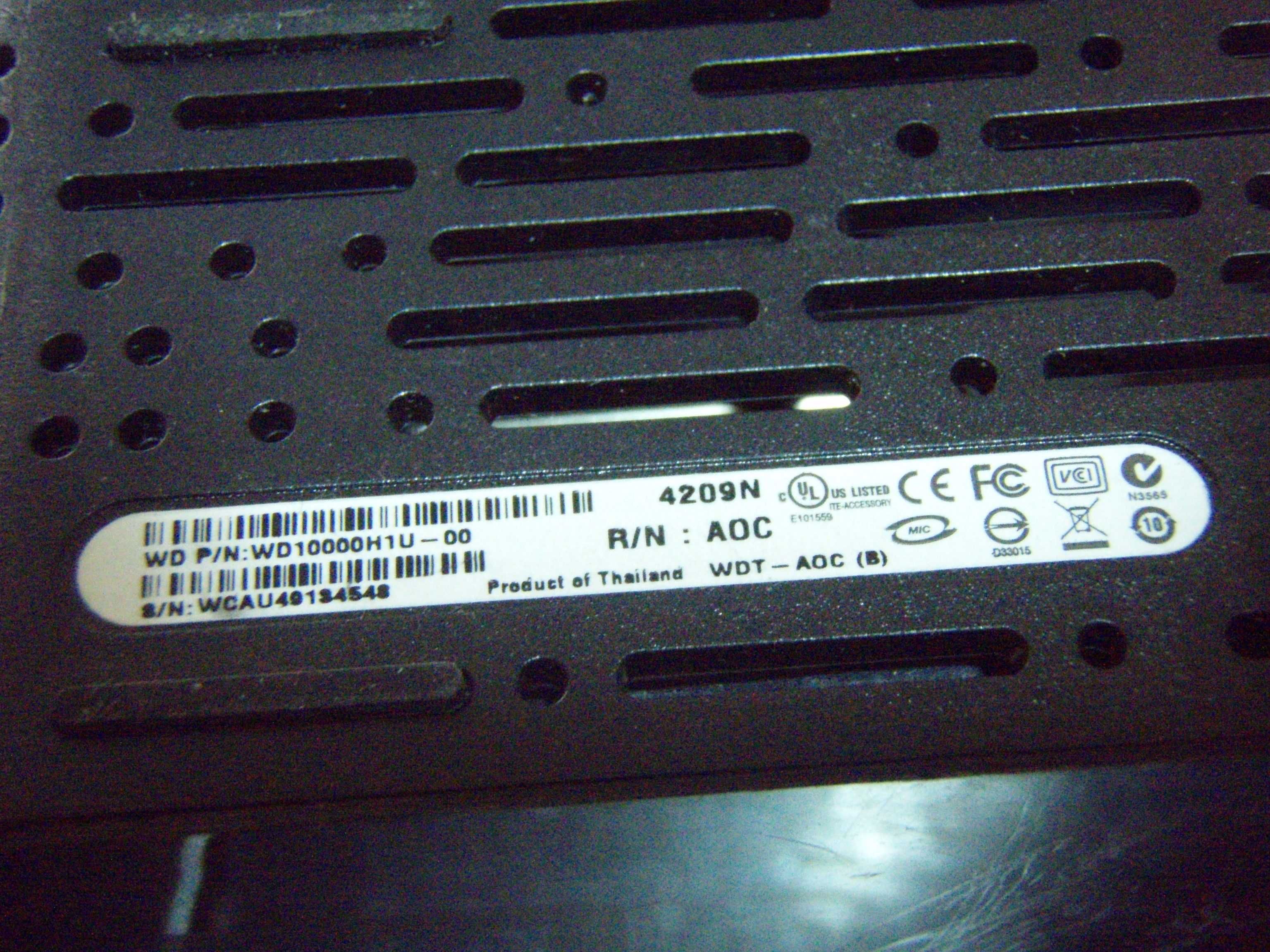 HDD extern 3.5" WD 1000H1U, cu 12 ore de functionare