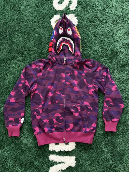 Hanorac Bape Shark Mov L - Zip Up Camo Hoodie