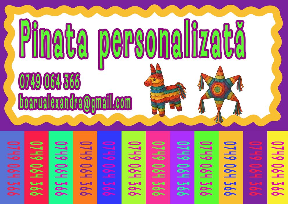 Realizez Pinata personalizata la comanda
