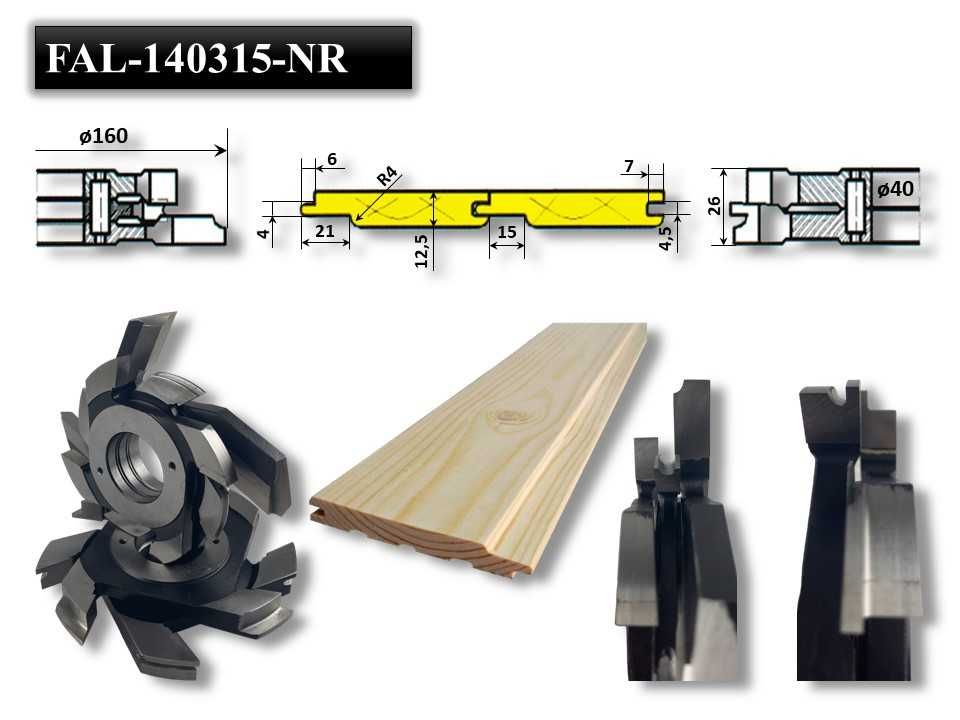 Set Freze Lambriu din Lemn Profil Oblic sau Rotund - 160 x 40 x 26 mm