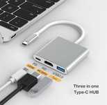 Adaptor 3 în 1 USB-C la HDMI – Compatibil laptop/MacBook