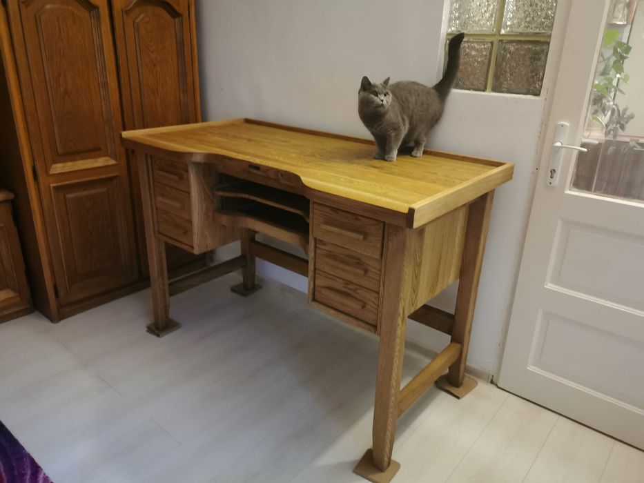 Birou din lemn masiv de stejar | Masa din lemn masiv