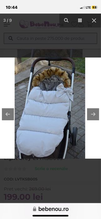 Sac husa iarna copii bebelusi carucioar landou