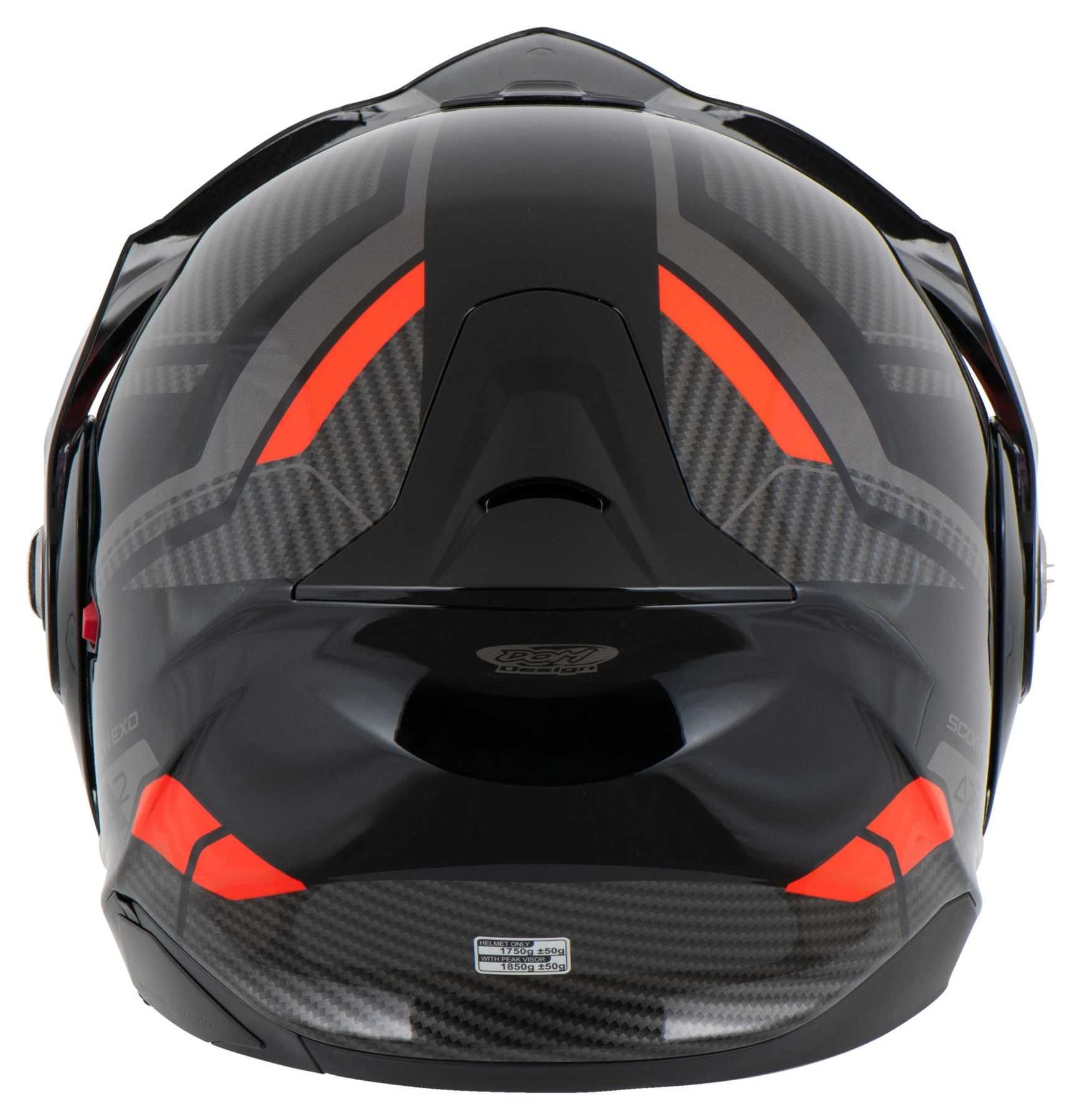 Отваряема мото каска SCORPION ADX-2 LEWIS Red Gloss ,вградени очила