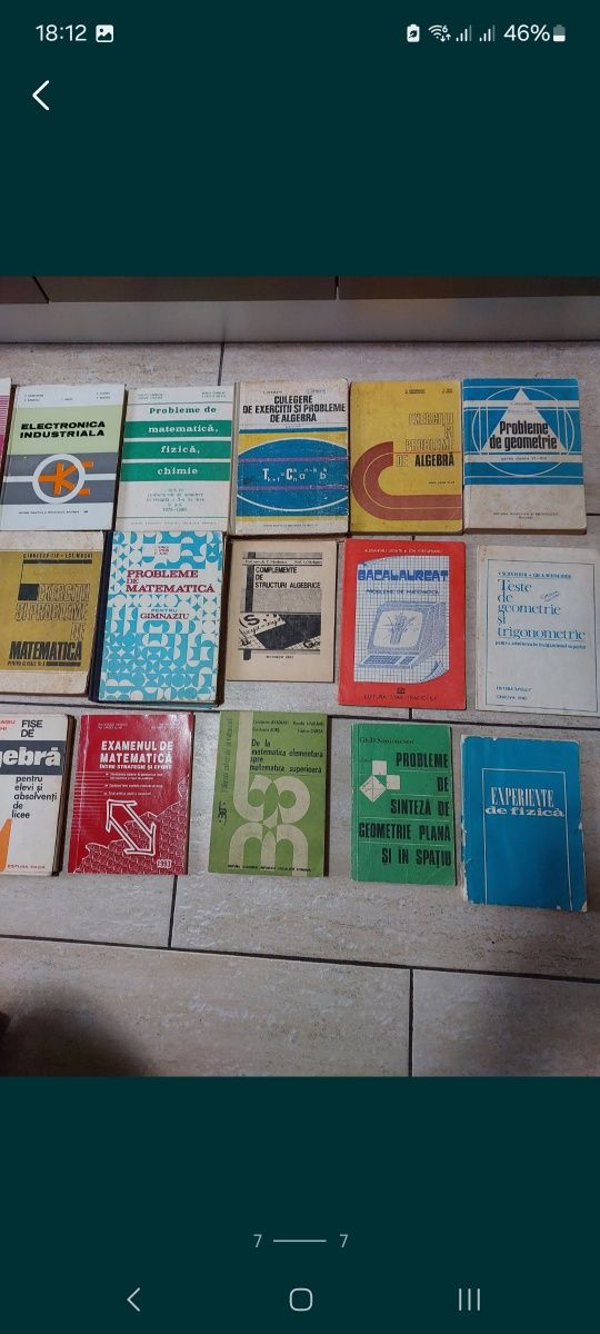Culegeri matematică, fizică și chimie