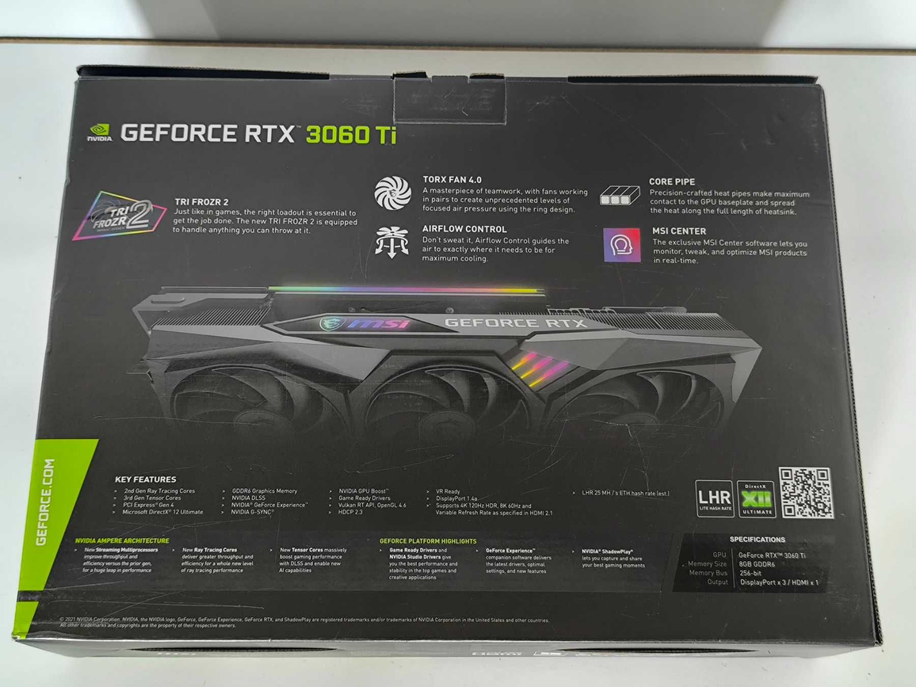 Видеокарта MSI RTX 3060 Ti 8GB Gaming Z Trio