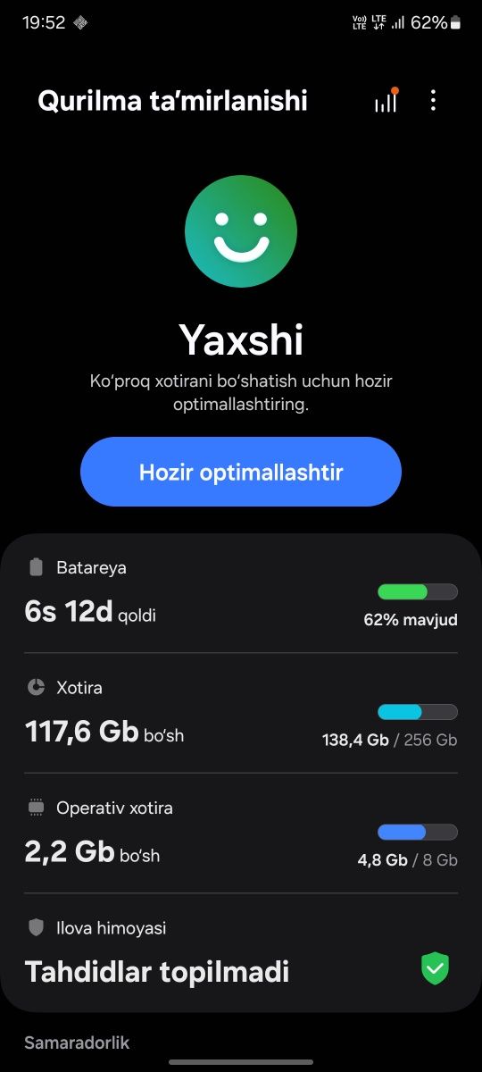 Samsung S21 5g kh 256lik flagman