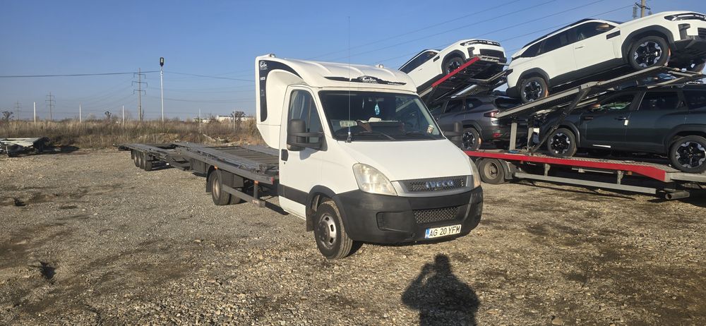 Platforma iveco daily transport auto remorca 2 poziti
