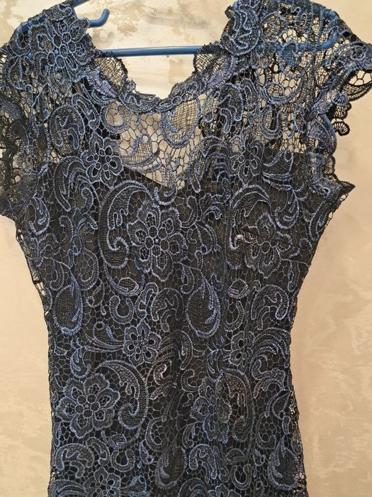 Rochie din dantela albastru