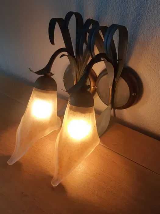 Aplice, MCM, Art Deco, sticla Murano, iluminat de lux, vintage