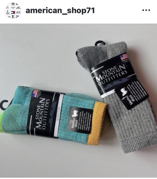 Made in USA! Носки из шерсти мериноса,