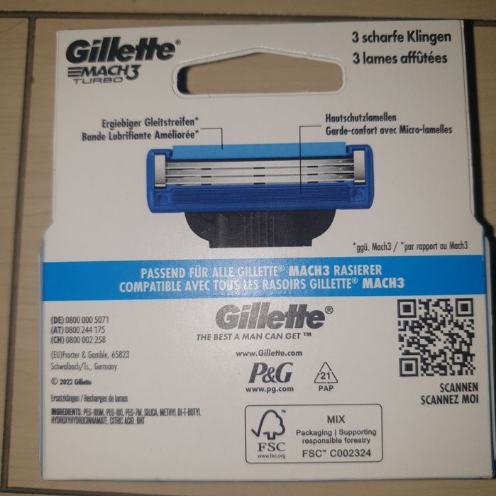 Set 5 rezerve Gillette Mach3 Turbo sigilat
