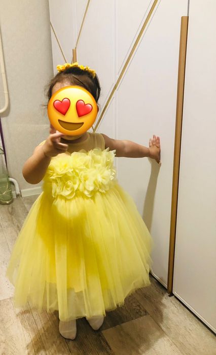 Жёлтое платье 98 размер