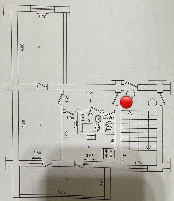 м.Космонавтов ЦУМ ул.Чимкент БОН 2-комн 4/4 60 м² кирпич без ремонта