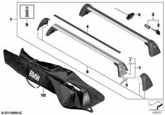 BMW F30 34 80 багажник рейки греди