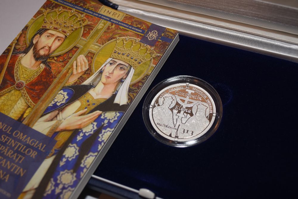 Monedă argint dedicată Sfinților Împărați Constantin și Elena - 2013
