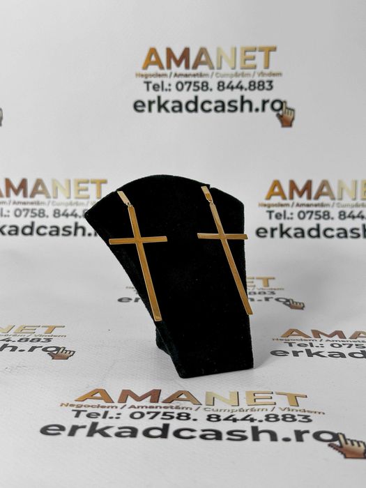Cercei din Aur de 14K -ERKAD CASH AMANET Galati-