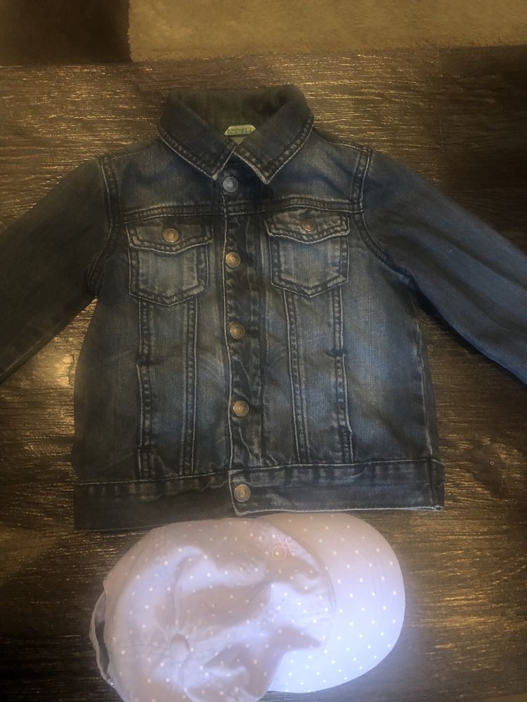 Детско дънково яке и шапка Beneton