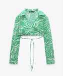 Рубашка из хлопка бренда ZARA