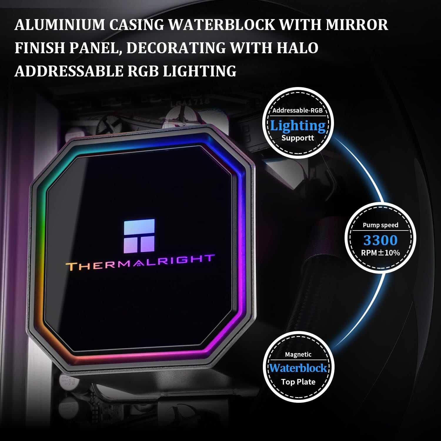 Cooler CPU Lichid Thermalright Frozen Prism360Black ARGB,PWM Intel AMD