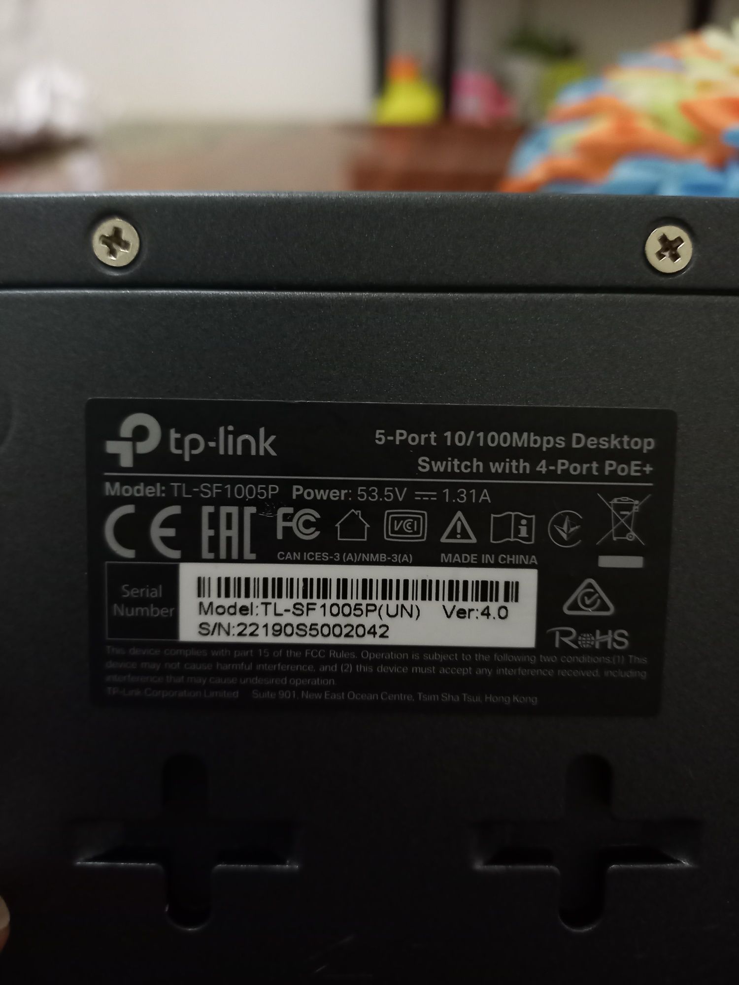 tp-link switch 5 port 100Mbps rezlik