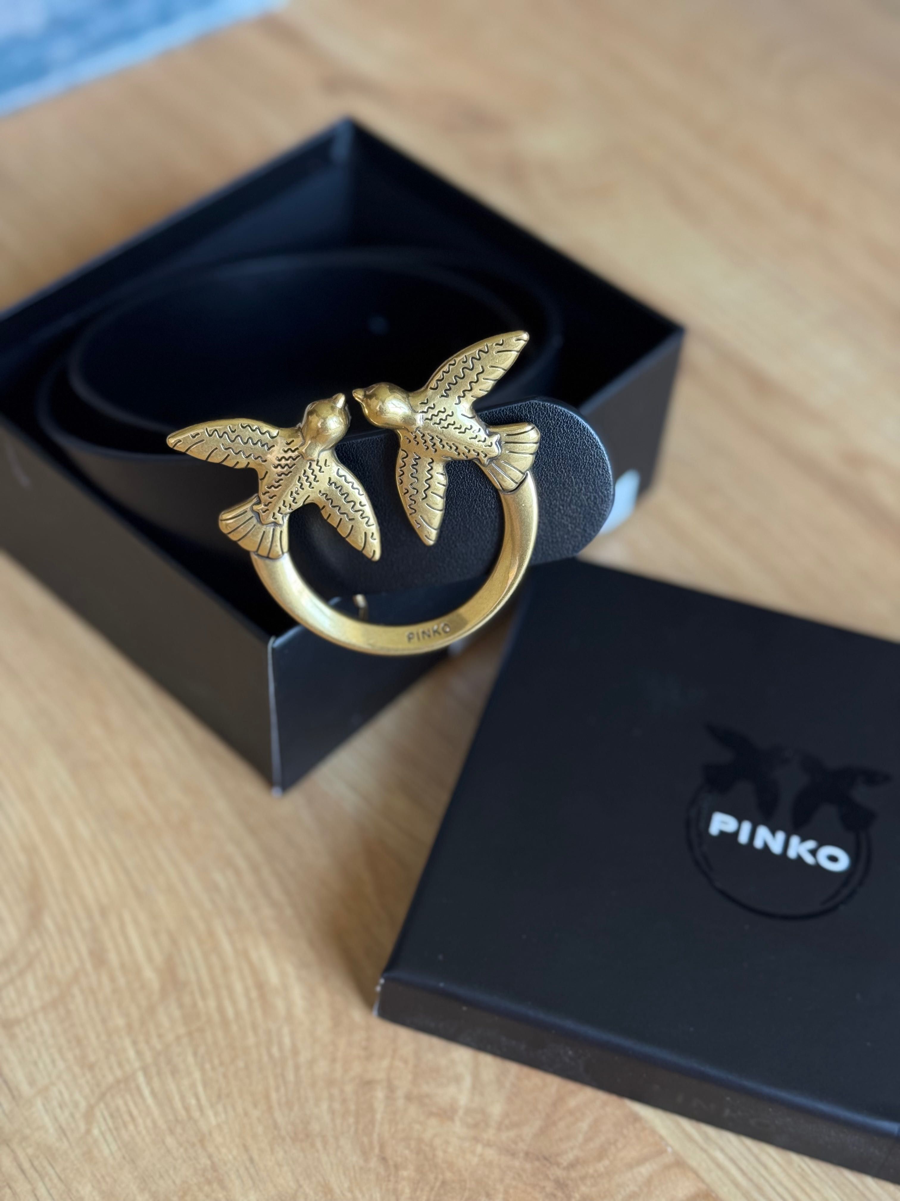 Дамски черен колан Pinko, чисто нов.