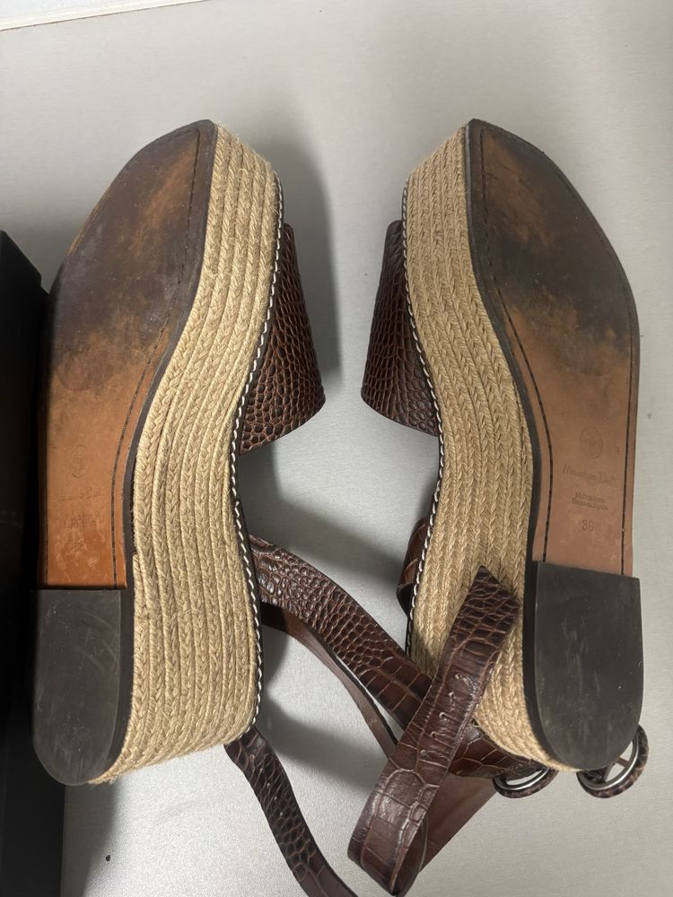 Кожени обувки сандали Massimo Dutti