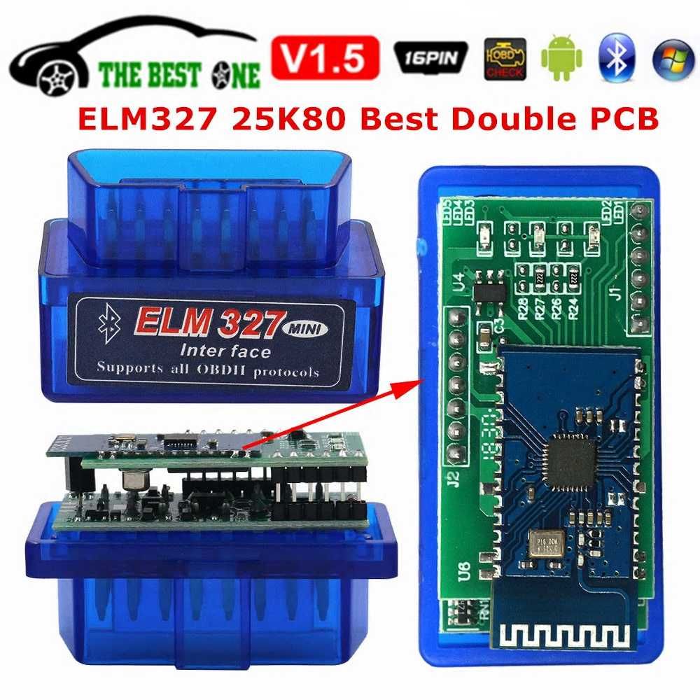автодиагностика Elm327 V1.5 OBD2 диагностичен интерфейс диагностика