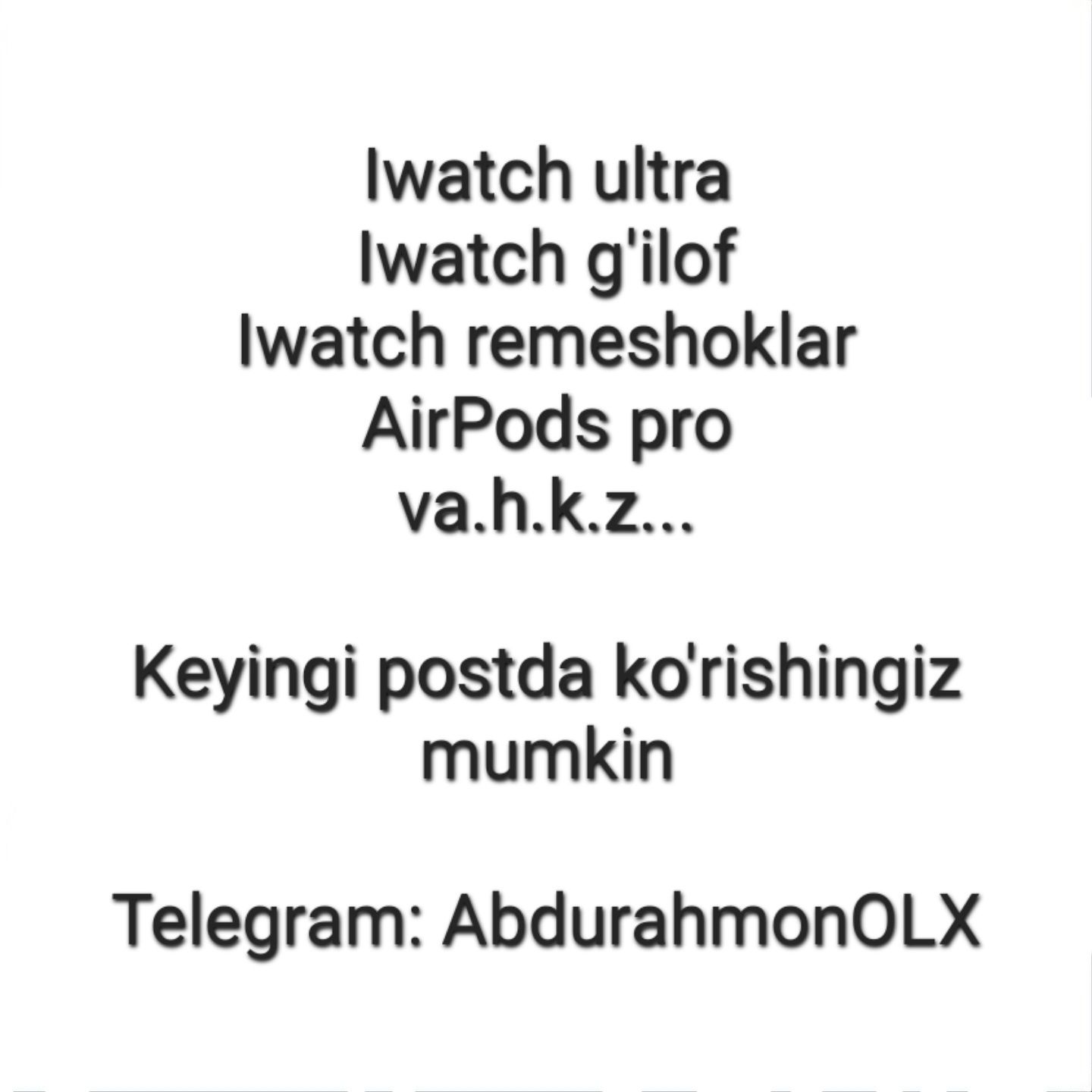 Iwatch ultra uchun remeshoklar