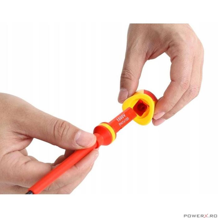 Trusa surubelnite izolate, 14 bucati, tensiune de funcționare 1000 V,